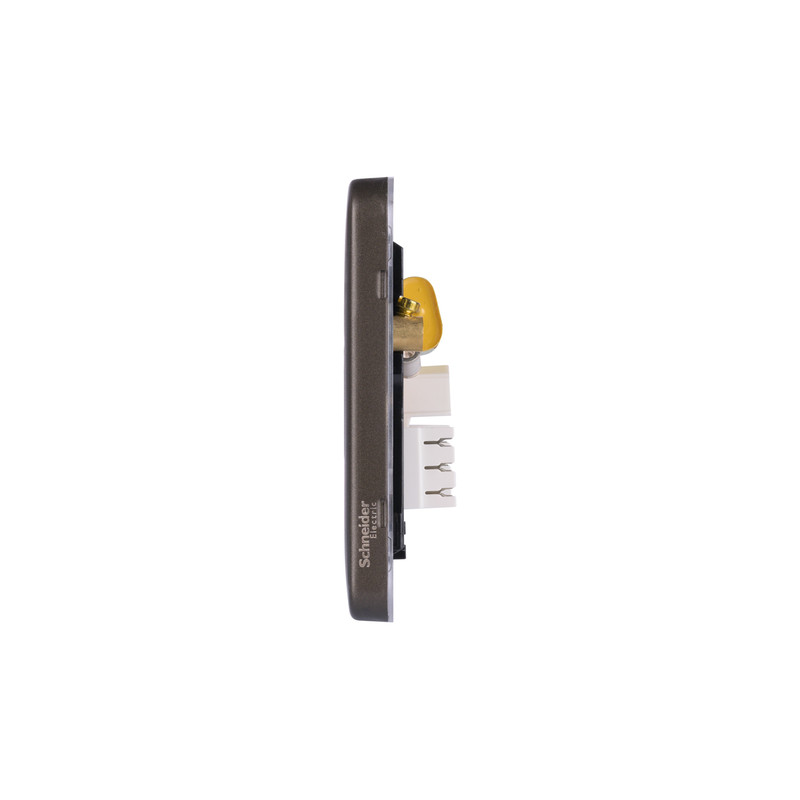 Schneider Electric Lisse Mocha Bronze Screwless Telephone Socket