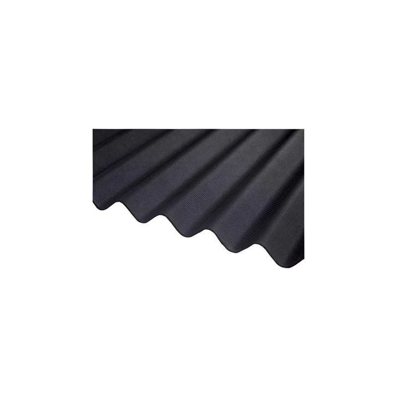 Unbranded Corrugated Bitumen Sheet 5 Pack 2m x 930mm (5 Pack) in black