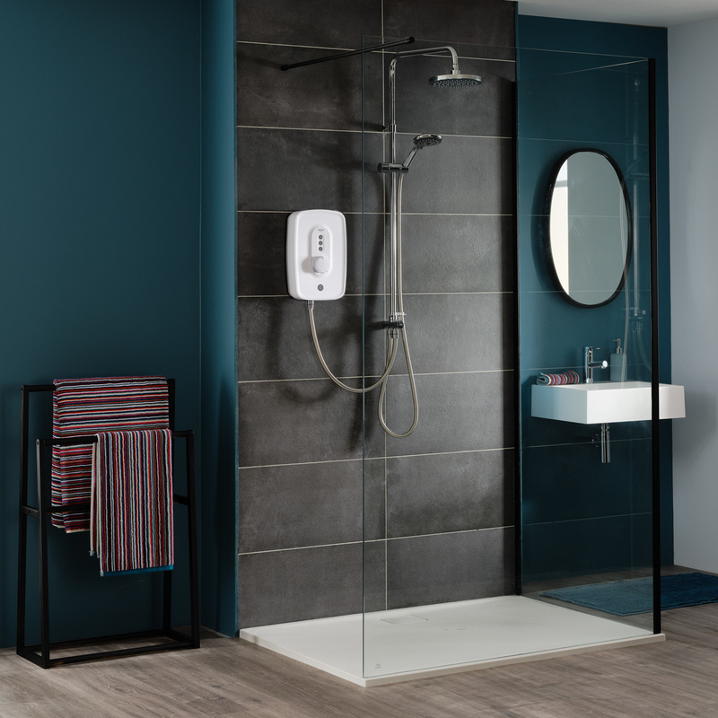Triton Asta DuElec Electric Shower White 9.5kW Toolstation