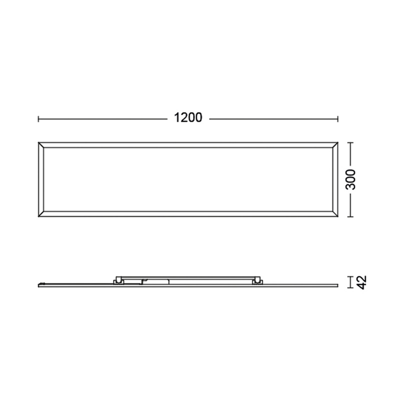 Philips CL560 Super Slim Rectangular Panel Ceiling Light 1200x300mm ...