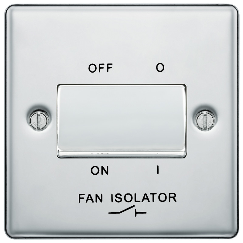 BG Polished Chrome Fan Isolator Switch