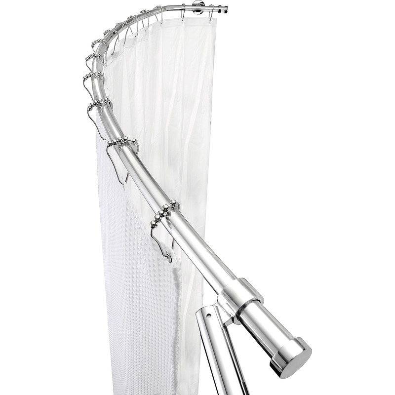 Croydex Curved Shower Curtain Rail, Round Shower Curtain Rod