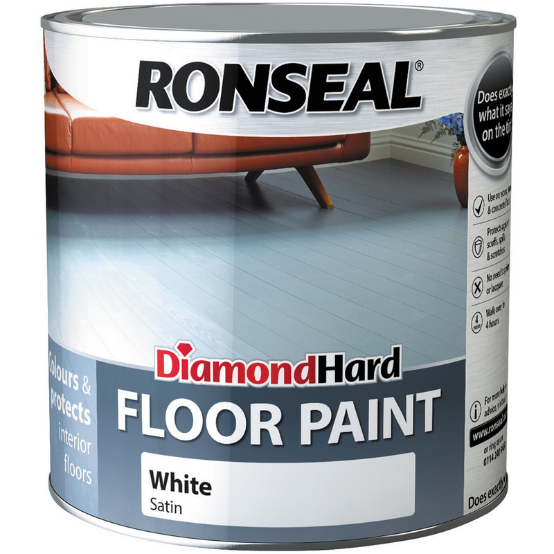 Ronseal Diamond Hard Floor Paint White 2 5l
