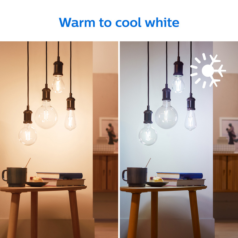 Philips WiZ E27 60W LED Cool white & warm white A60 Non-dimmable Light bulb  Pack of 2