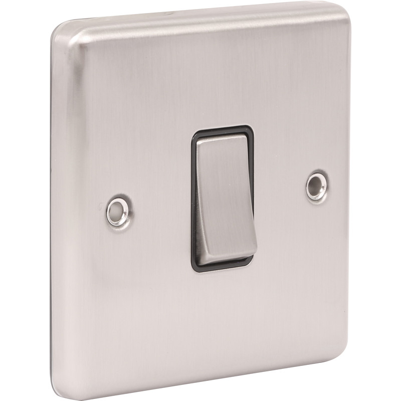 Wessex Brushed Stainless Steel Switch