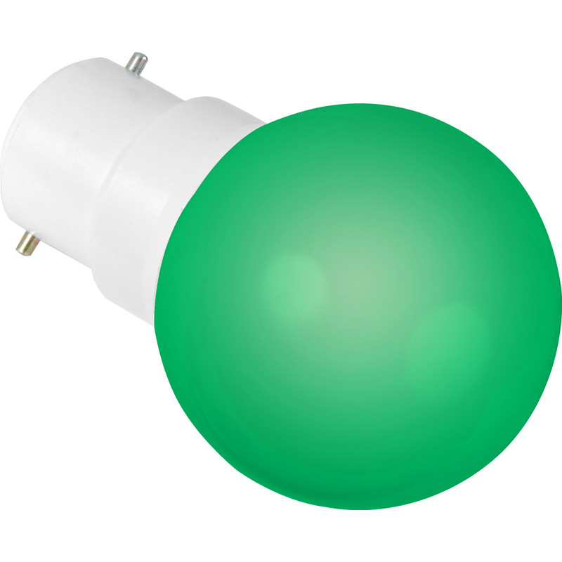 Sylvania LED 0.5W Ball Lamp BC (B22d) Green 22lm