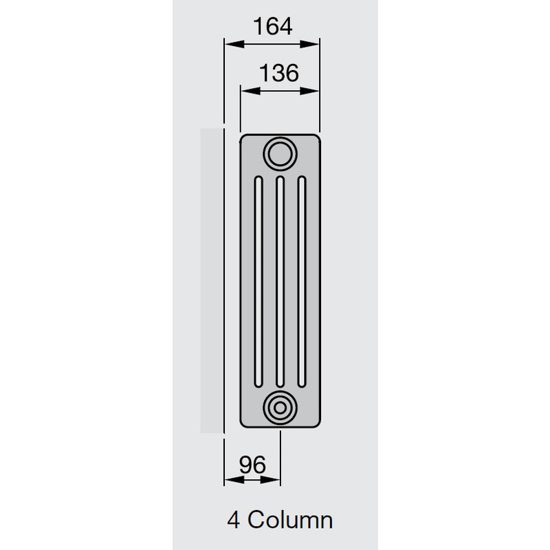 Arlberg 4-Column Horizontal Radiator