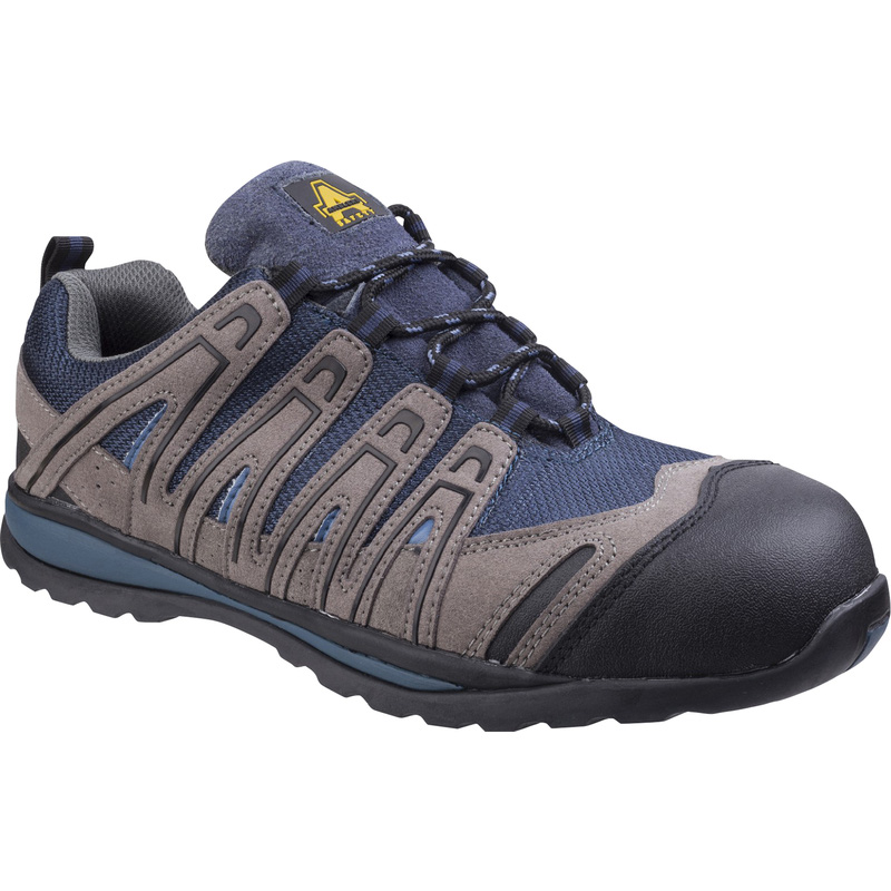 Amblers Safety Fs34c Lightweight Safety Trainers In Blue, Size 6 Rubber