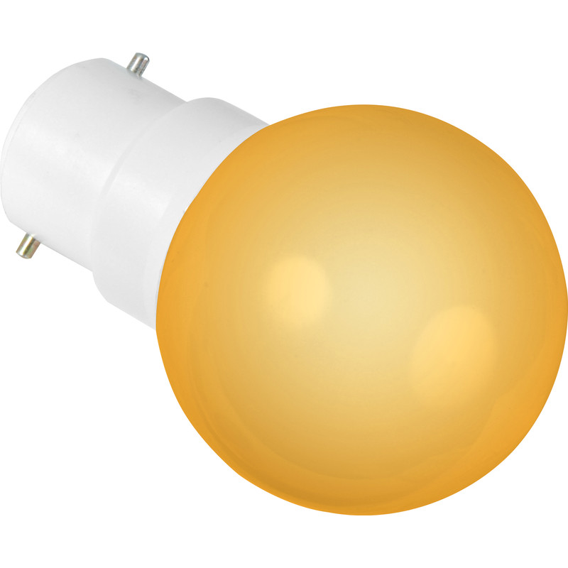 Sylvania LED 0.5W Ball Lamp BC (B22d) Orange 22lm