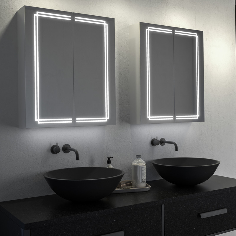 Sensio Harlow Double Door LED Mirror Cabinet