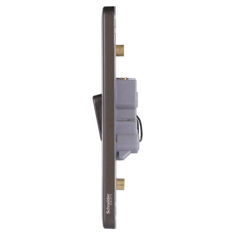 Schneider Electric Lisse Mocha Bronze Screwless 50A DP Switch