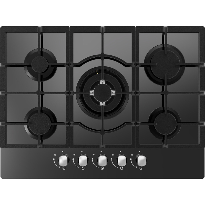Cata 5 Burner Gas Hob Glass In Black