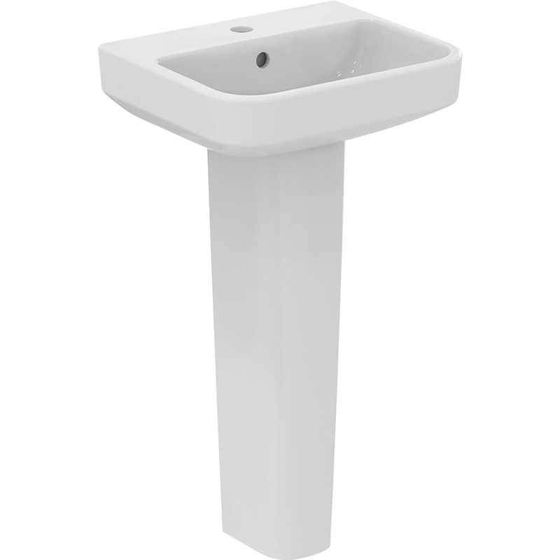 Ideal Standard I. Life B Cloakroom Basin And Pedestal 45Cm 1 Tap Hole In White Ceramic