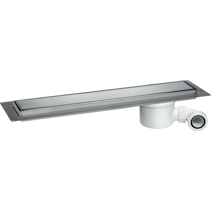 McAlpine Standard Channel Drain With Brushed Finish Cover Plate