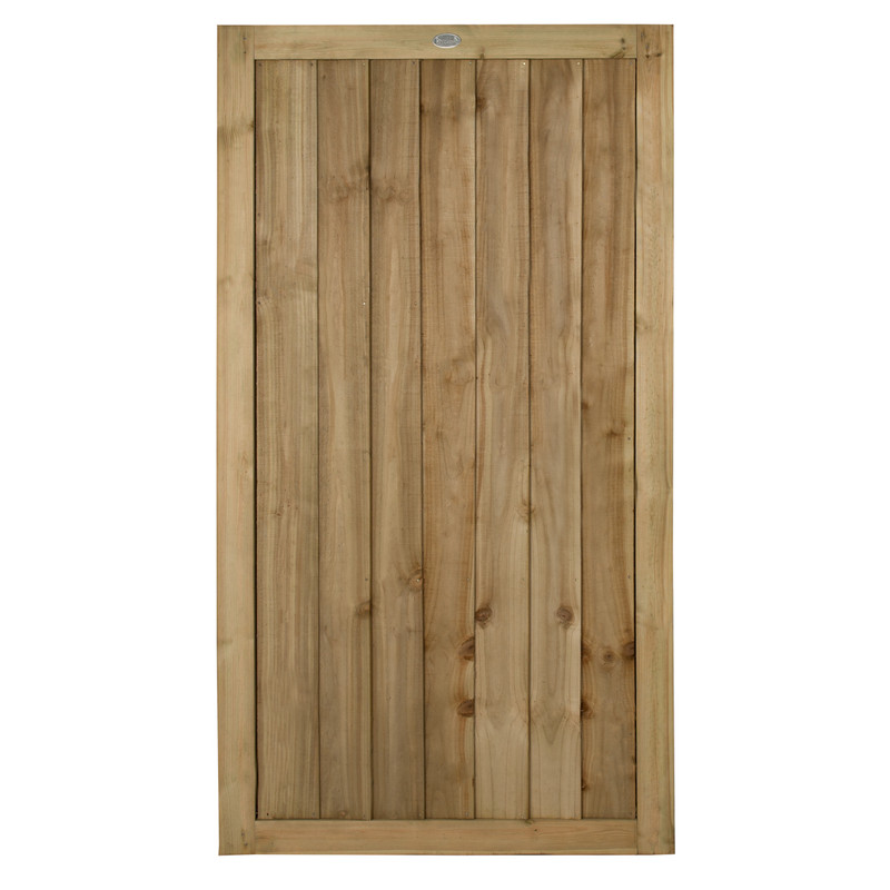 Forest Garden Pressure Treated Square Board Gate 180cm (h) x 92cm (w) x