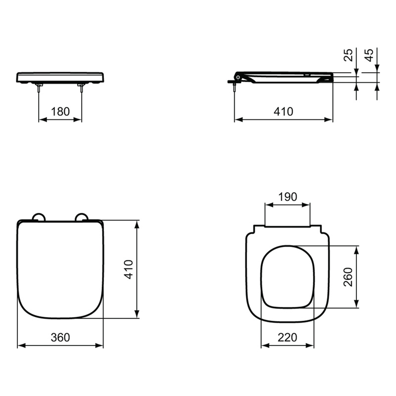 Ideal Standard i.life S Compact Soft Close Toilet Seat and Cover