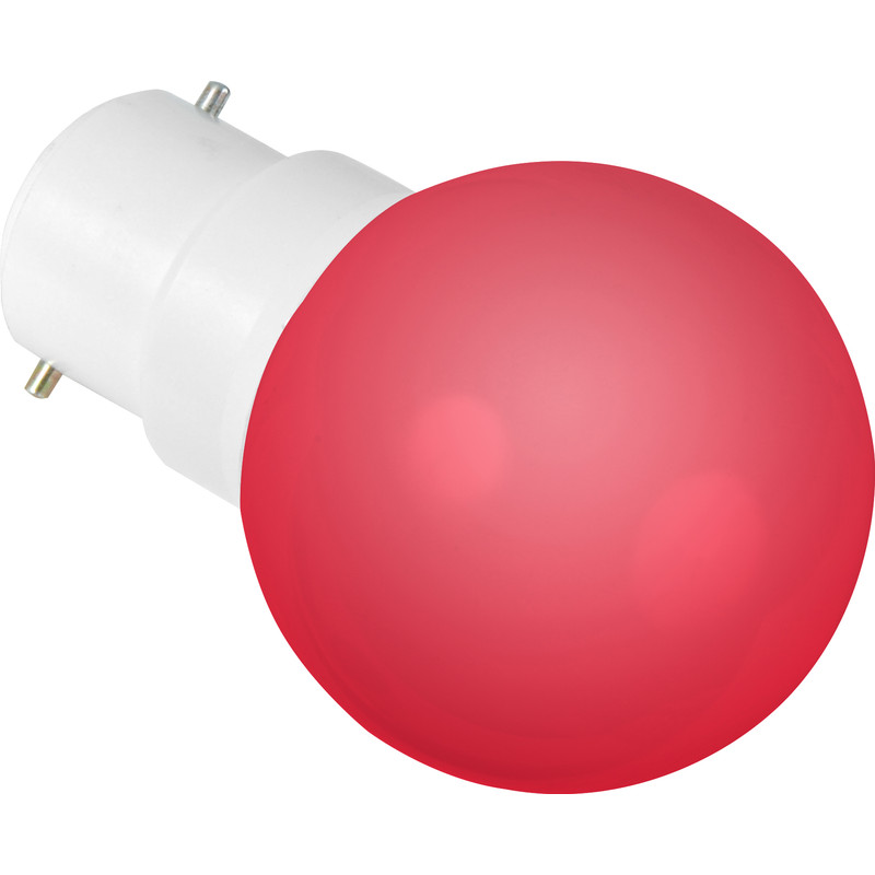 Sylvania LED 0.5W Ball Lamp BC (B22d) Red 22lm