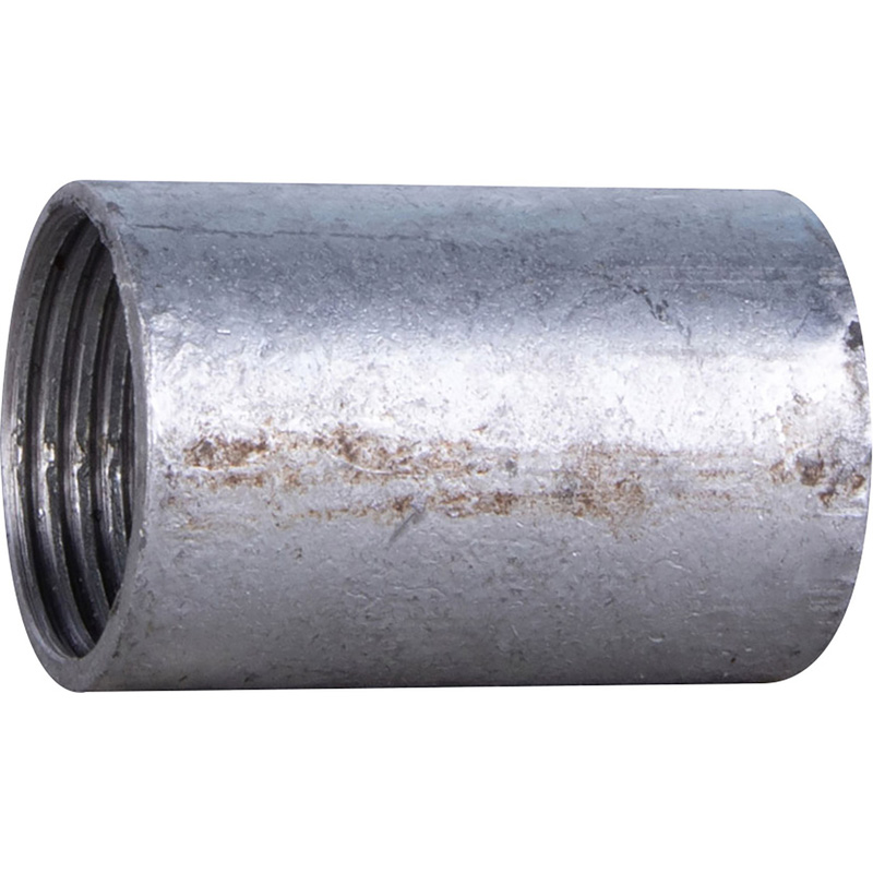 TTE Deta Metal Conduit Solid Coupler GV 20mm in Silver Steel