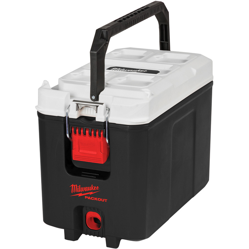 Milwaukee Packout Hard Cooler 330 X 249 X 411 In Black Plastic