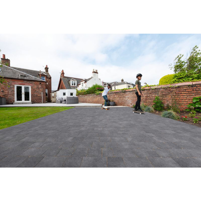 Marshalls Drivesett Tegula Slate Paving Project Pack Charcoal Toolstation
