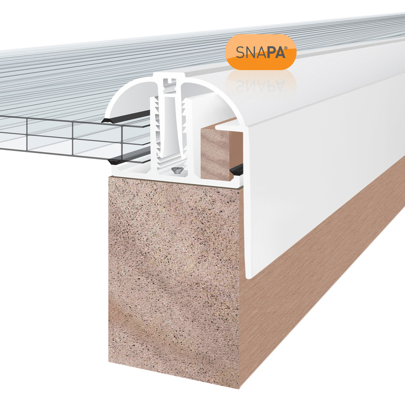 Snapa White PVC Gable Bar for Axiome Sheets