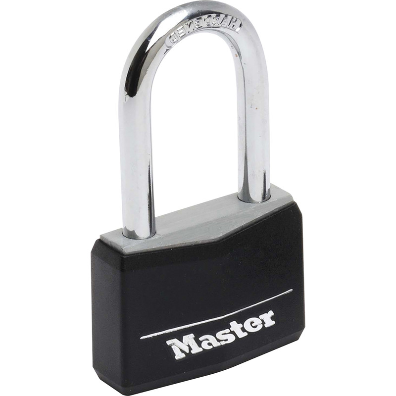 Master Lock Black Covered Aluminium Padlock