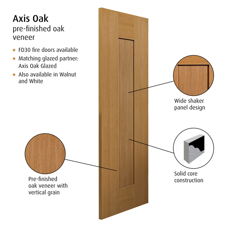 Axis Oak Internal Door P/F