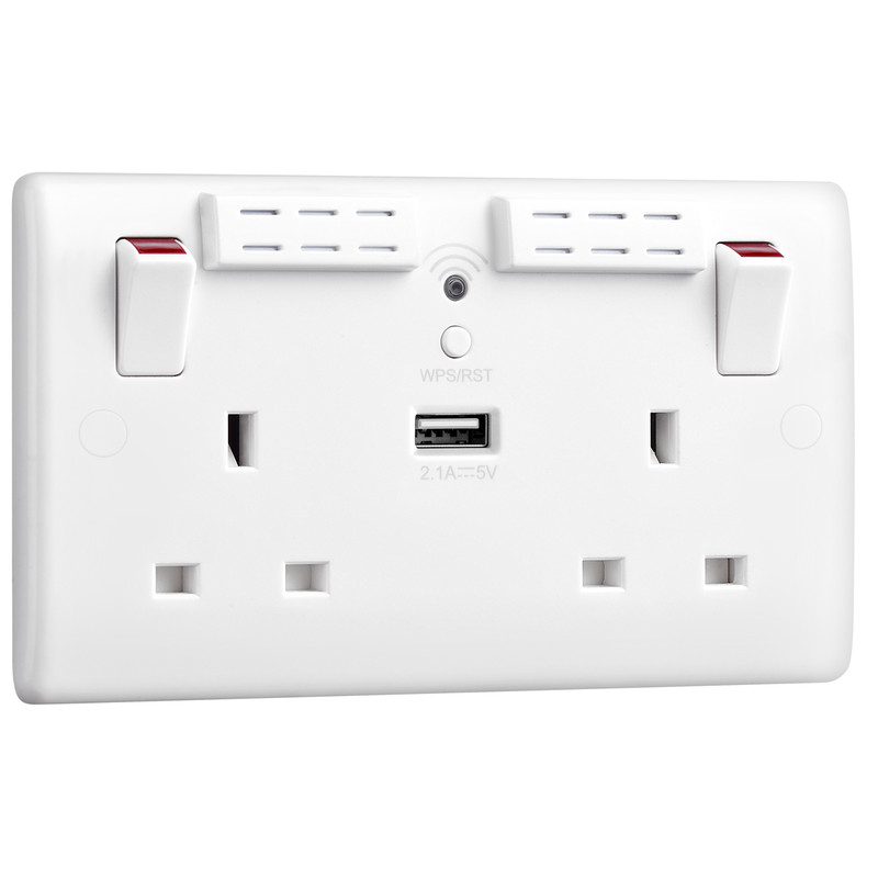 BG 13A Low Profile Wi-Fi Extender Switched Socket