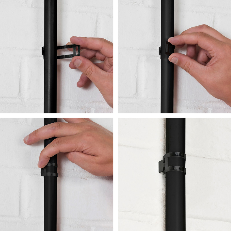 Dline SafeD Conduit Clips 20mm Black Toolstation