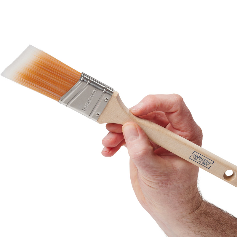Hamilton For The Trade Synthetic Long Handled Angled Paintbrush