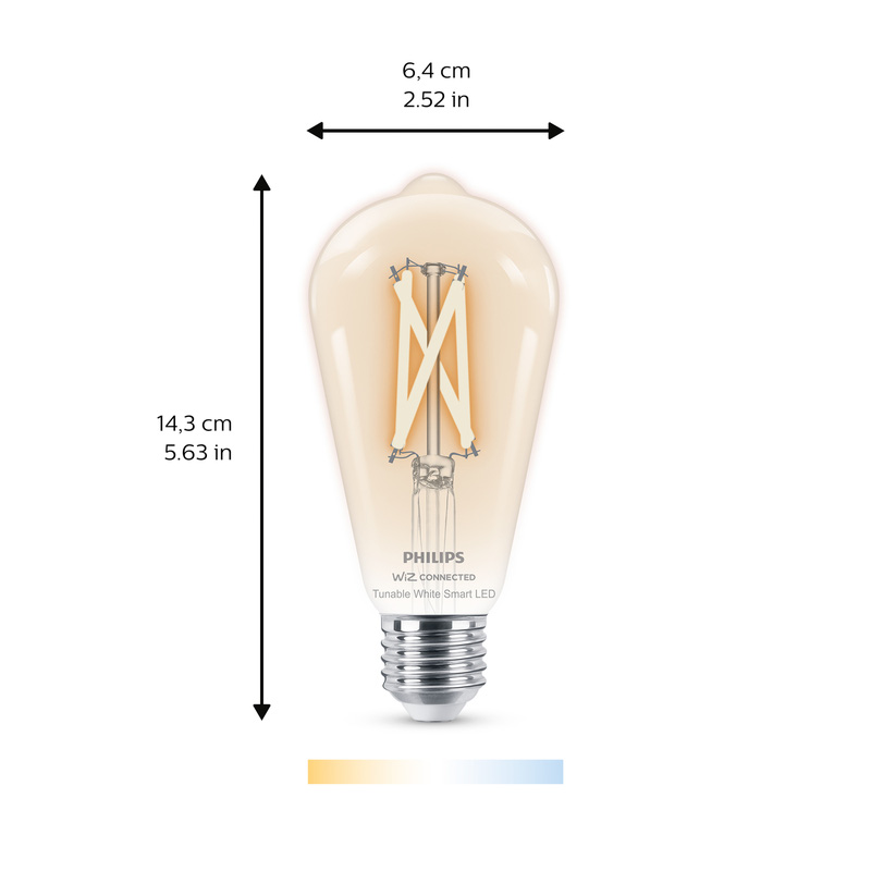 Wiz Tunable A60 E27 Screw Smart LED Bulb, White