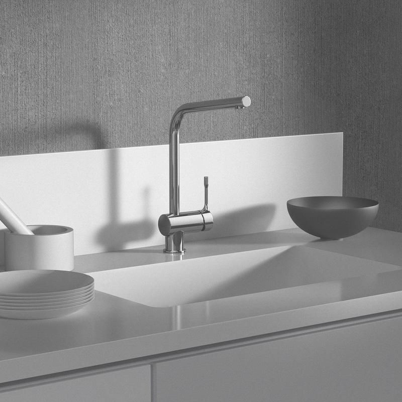 Ideal Standard Ceralook Mono Mixer Kitchen Tap L-Shape Chrome | Toolstation