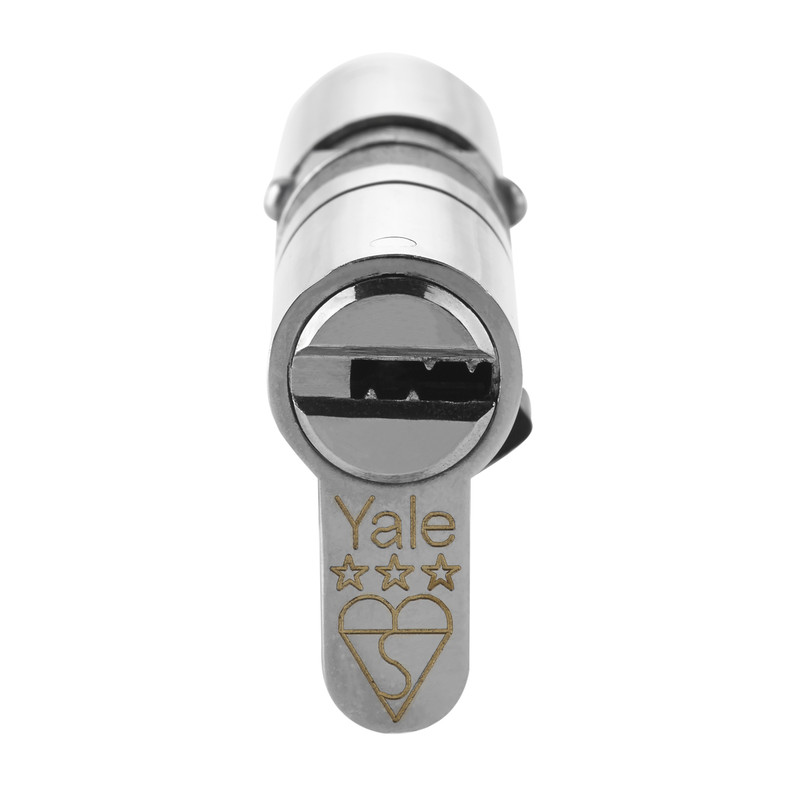 Yale Platinum 3 Star Euro Double Cylinder 3535mm Nickel Toolstation