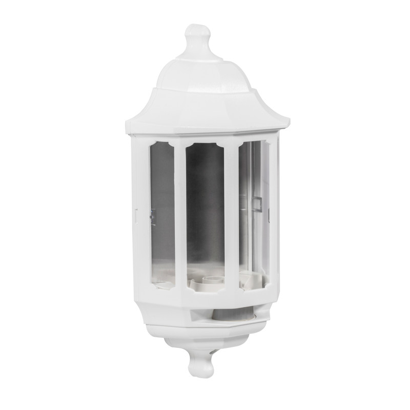 6 Panel White Lantern IP44 With PIR Polycarbonate construction  Automatic light 