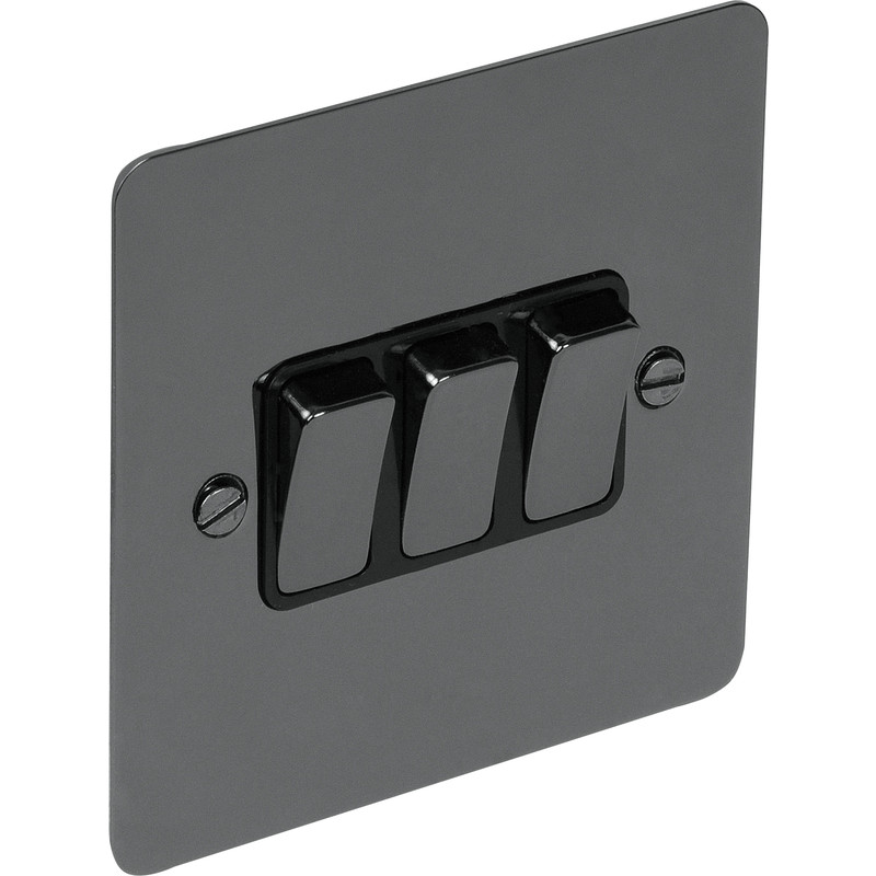Flat Plate Black Nickel 10A Switch
