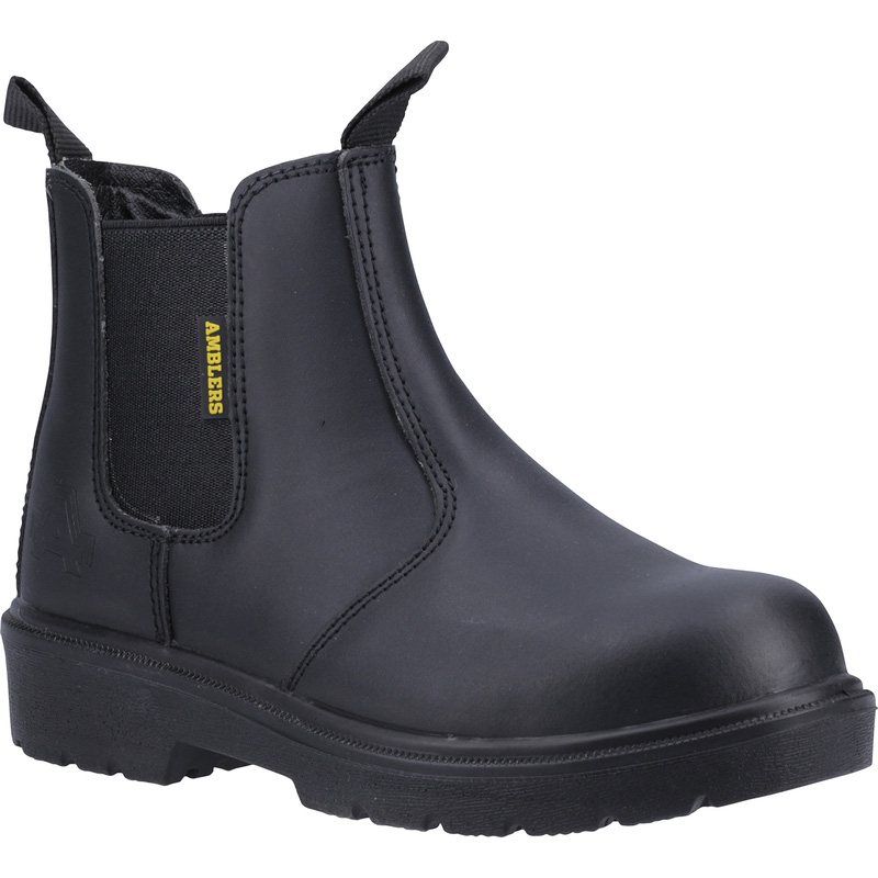 Amblers Steel FS116 Pull-On Dealer Boot - Unisex Safety Boot With Steel Toe, Penetration Resistant, PU Oil-Resistant Sole (Size 9 US, Black) - View #5