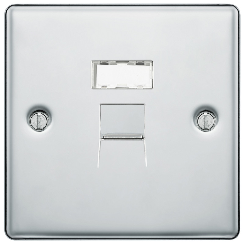 BG Polished Chrome Telephone Socket