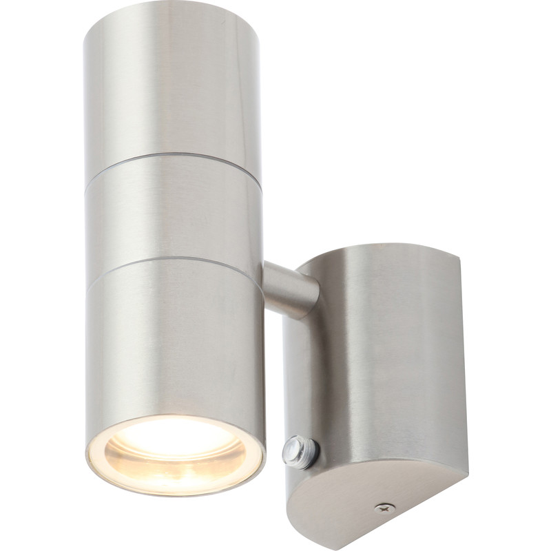 Leto Stainless Steel Up & Down Photocell Wall Light IP44