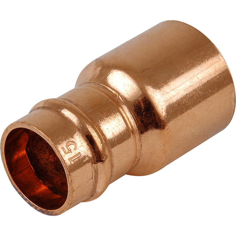 15mm to 10mm Solder Ring Copper Straight Fitting Reducing Coupling 5 pack 