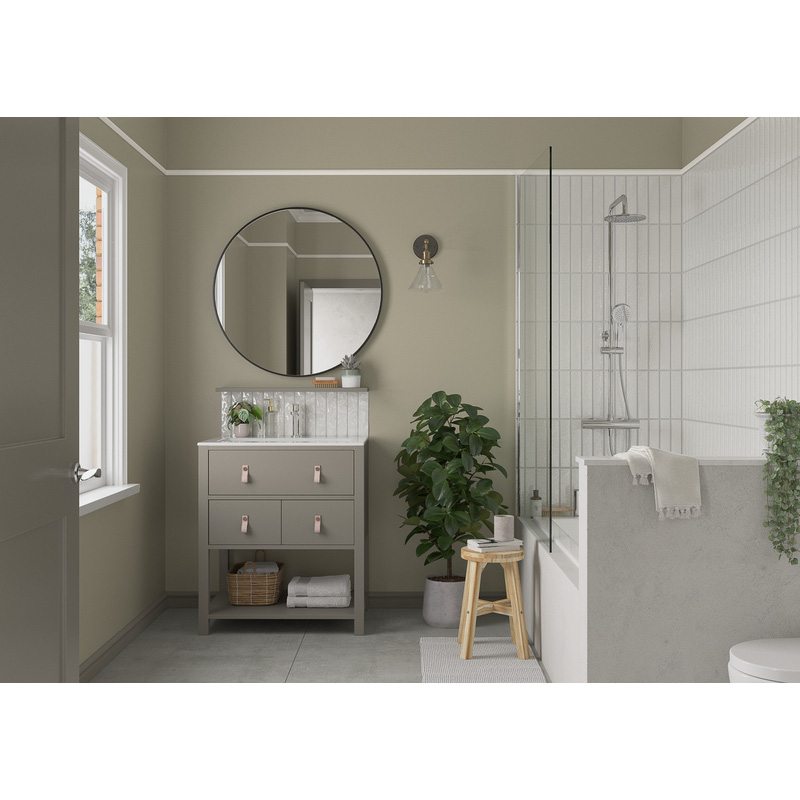 overtly olive dulux bathroom