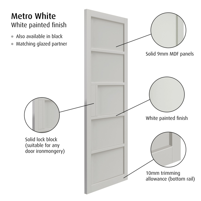 Metro White Internal Door