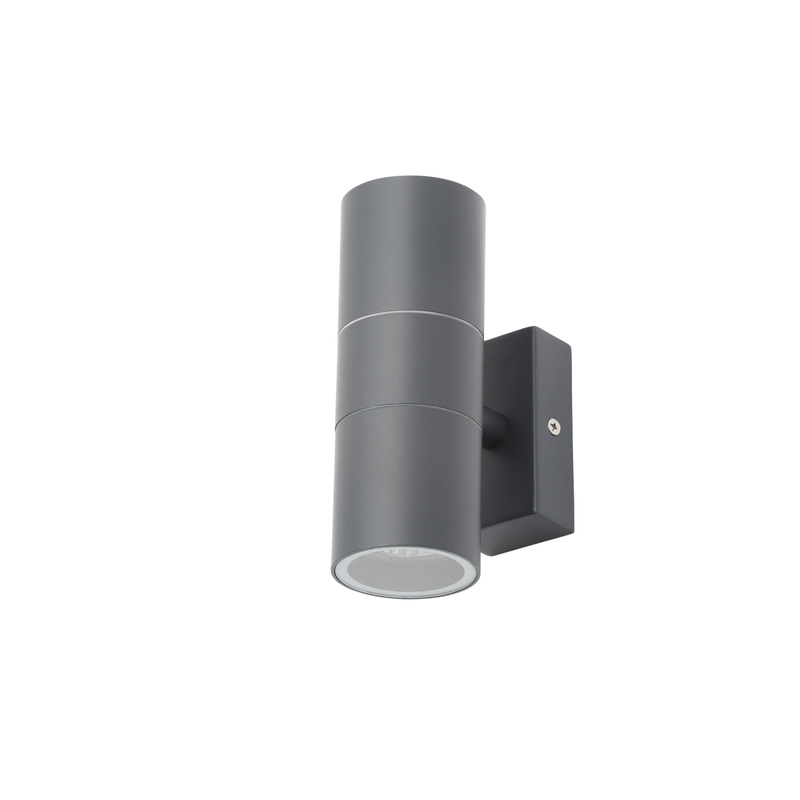 Leto Anthracite Stainless Steel Up & Down Wall Light IP44