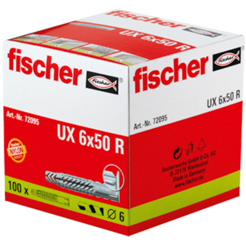 Fischer Nylon UX-R Universal Plug with Rim