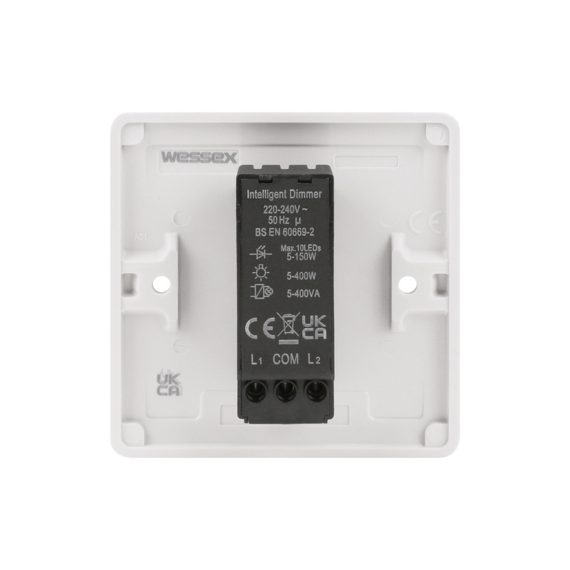 Wessex White Push Dimmer Switch