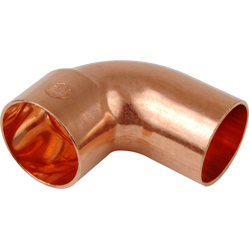 End Feed Copper  90° Long Tail Street Elbow Size 15mm/22mm/28mm 