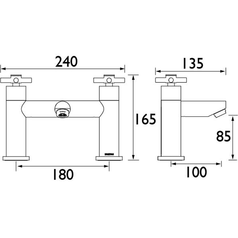 Bristan Decade Taps Bath Filler | Toolstation