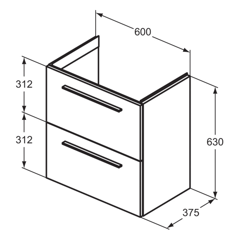 Ideal Standard i.life S Compact Wall Hung Unit with Basin Matt White
