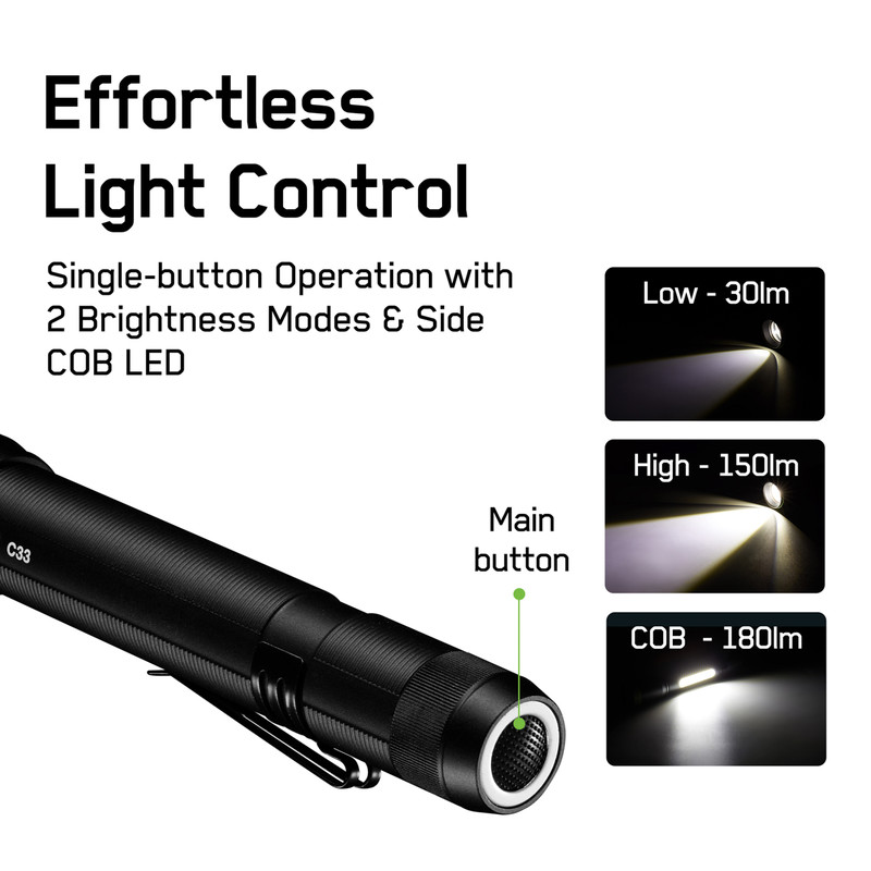 GP Discovery C33 LED Torch & Side Light