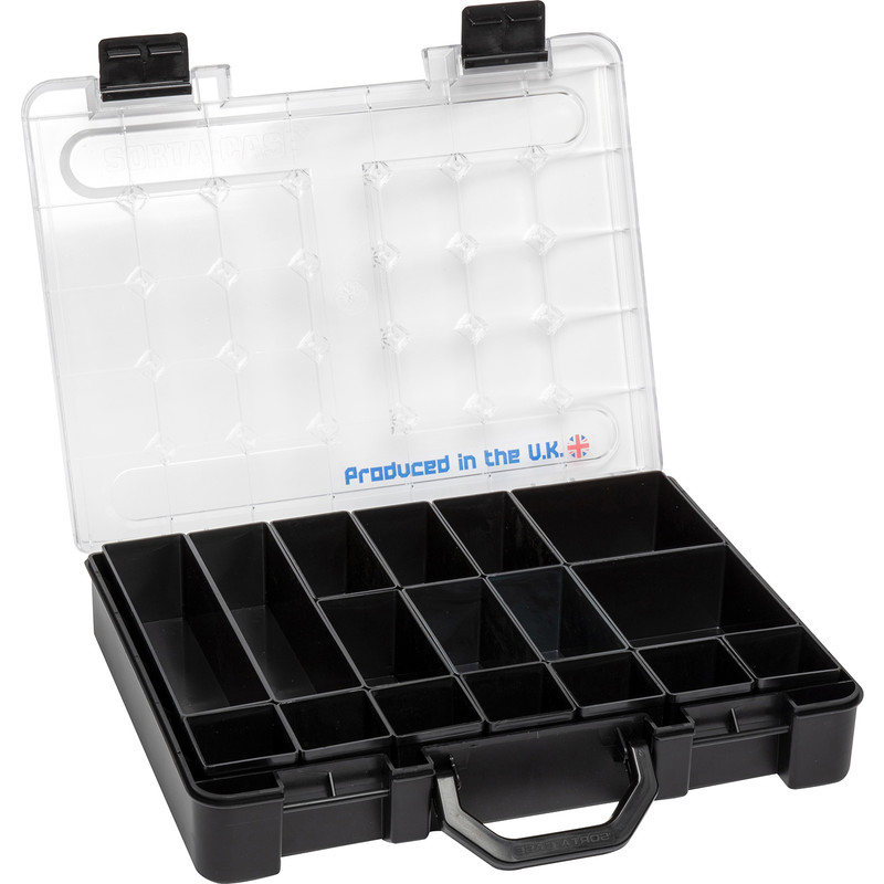 Tool Storage Box Case Organiser 17 Removable Compartments For Screws Fixings 