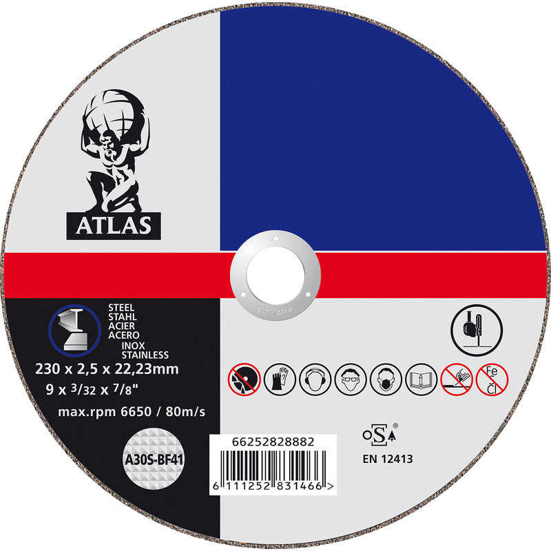 Metal Cutting Disc 230 x 2.5 x 22.2mm Flat